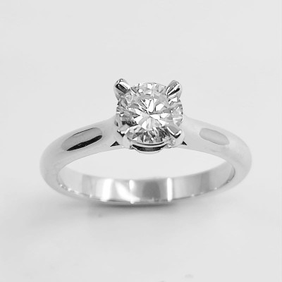 Solitaire or et diamant Duchesse 0,40ct. Modèle avec un diamant rond (brillant) de 0,40 ct - or 18 carats