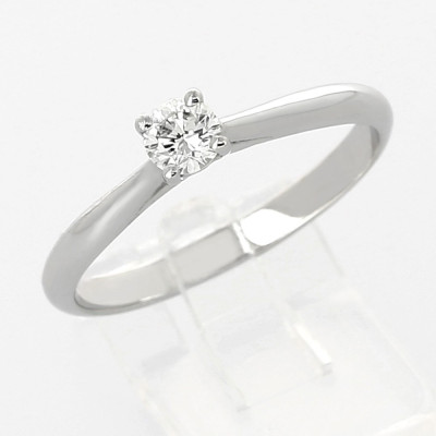 Solitaire or et diamant Flore