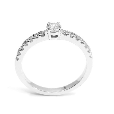 Solitaire or et diamants Luna - Tellor Diamantaire