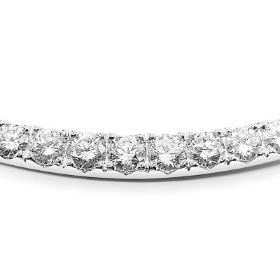 Collier rivière rigide avec 111 diamants. finition chaine avec mousqueton - or 18 carats