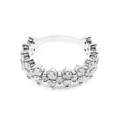 Alliance Femme or et diamants Esther. Modèle 3/4 de tour - or 18 carats