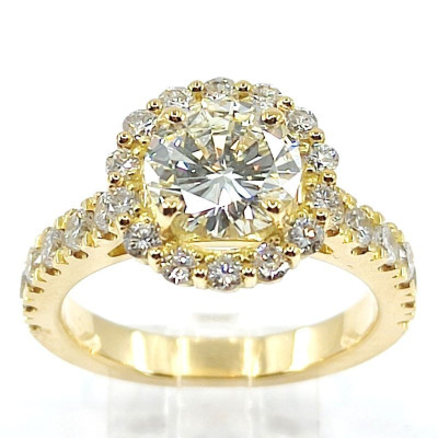 Bague or et diamants Crown -Tellor Diamantaire