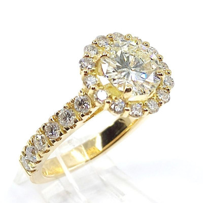 Bague or et diamants Crown -Tellor Diamantaire