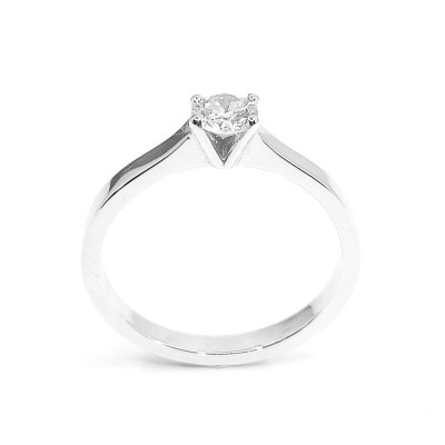 Solitaire diamant Victoria. 0,30 ct - or 18 carats