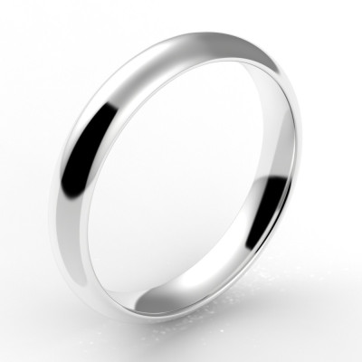 Alliance demi jonc confort 3,5 mm - or 18 carats