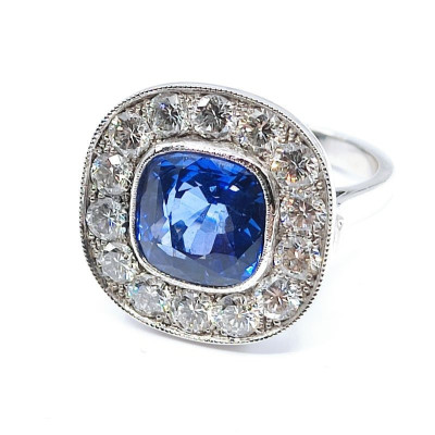 Bague saphir et diamants Océane - Tellor Diamantaire