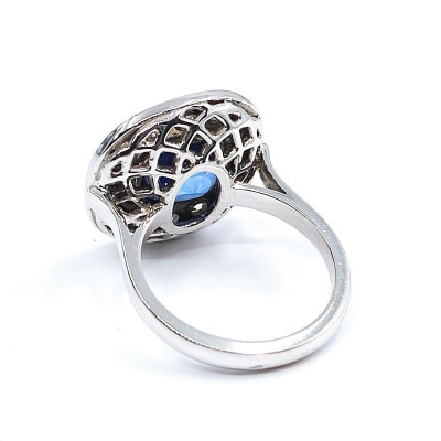 Bague saphir et diamants Océane - Tellor Diamantaire