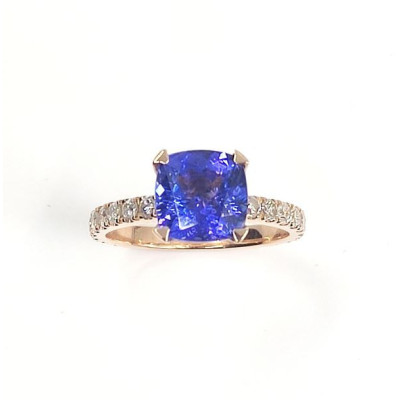 Bague diamants Tanzanite - Tellor Diamantaire