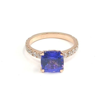 Bague diamants Tanzanite - Tellor Diamantaire