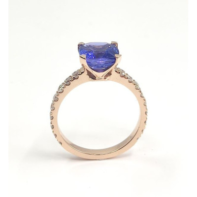 Bague diamants Tanzanite - Tellor Diamantaire