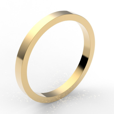 Alliance carré 2 mm - or 18 carats