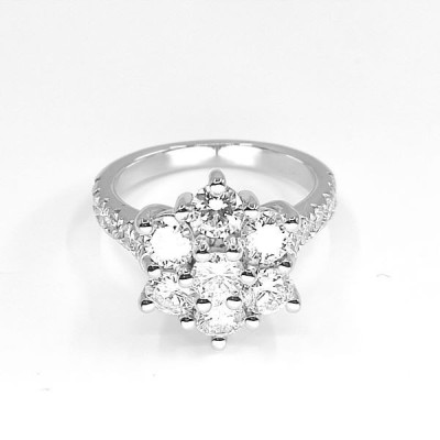 Bague diamants Flocon - Tellor Diamantaire