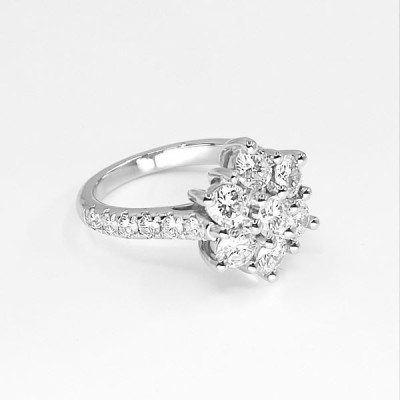 Bague diamants Flocon - Tellor Diamantaire