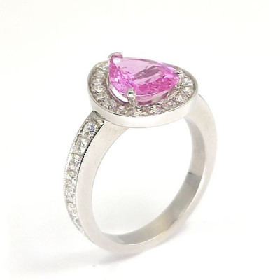 Bague saphir rose Divine - Tellor Diamantaire
