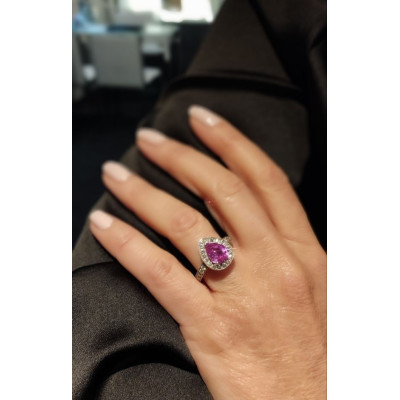 Bague saphir rose Divine - Tellor Diamantaire