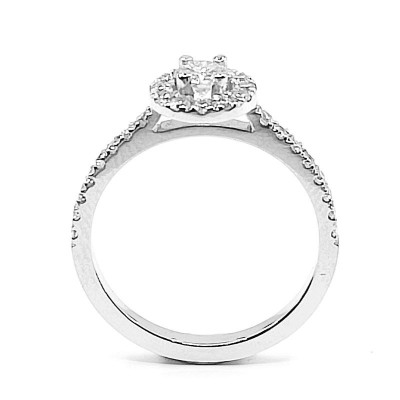 Solitaire or et diamants Pauline