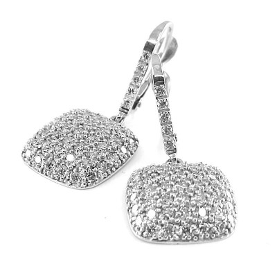 Boucles d'oreilles Coussins - Tellor Diamantaire