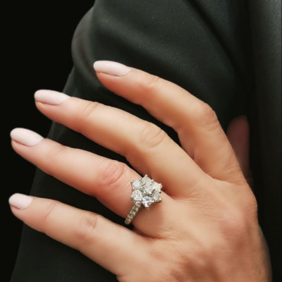 Bague diamants Flocon - Tellor Diamantaire