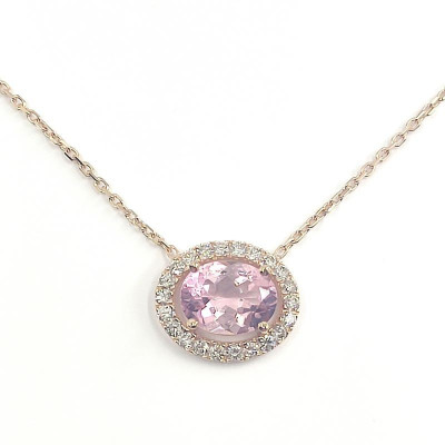 collier tourmaline rose