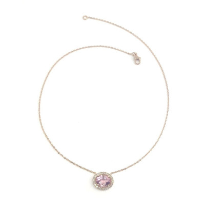 collier tourmaline rose