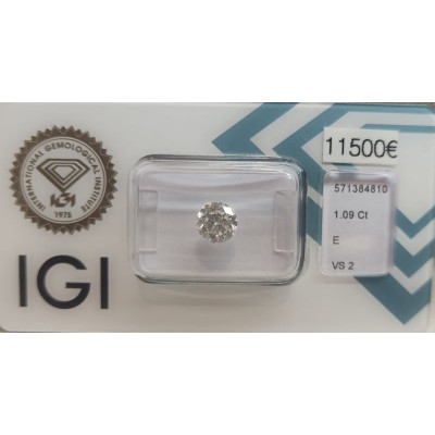 Diamant Rond 1,09 ct E VS2