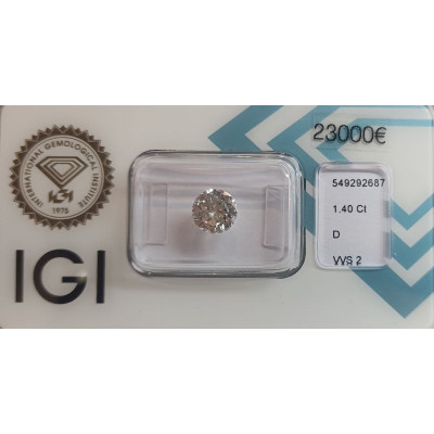 Diamant Rond 1,40 ct D VVS2