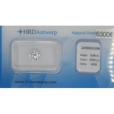 Diamant Rond 0,90 ct STW (J) VVS2
