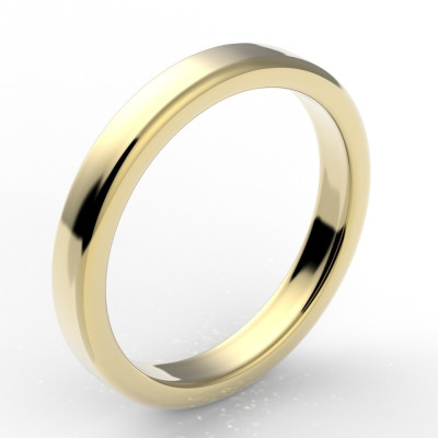 Alliance carré bords arrondis 3 mm - or 18 carats