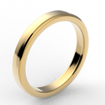 Alliance carré bords arrondis 3 mm - or 18 carats