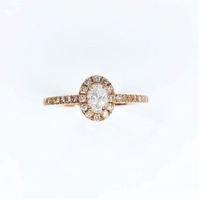 Bague diamant ovale Angèle 0,20 - Tellor diamantaire