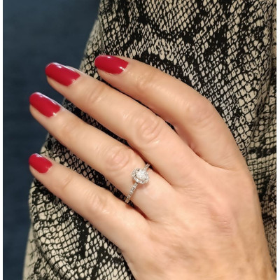 Bague diamant ovale Angèle 0,20 - Tellor diamantaire