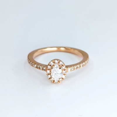 Bague diamant ovale Angèle 0,20 - Tellor diamantaire