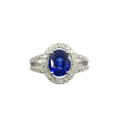 Bague saphir et diamants Olympe - Tellor Diamantaire