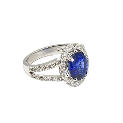 Bague saphir et diamants Olympe - Tellor Diamantaire