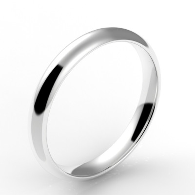 Alliance demi jonc 3 mm - or 18 carats