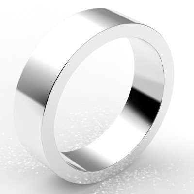 Alliance homme carré 6 mm - or 18 carats