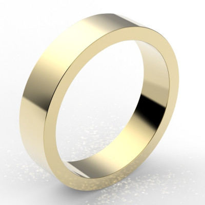 Alliance homme Carré 5 mm - or 18 carats