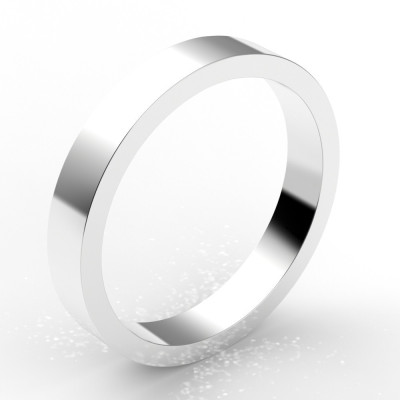 Alliance homme carré 3,5 mm - or 18 carats