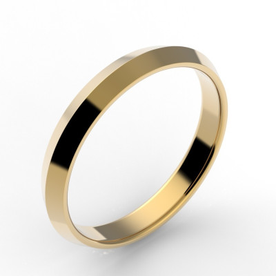 Alliance biseautée or 18 carats 3 mm 