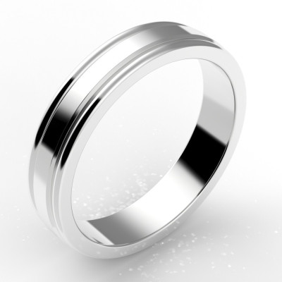 Alliance godron homme or 18 carats 4,5 mm