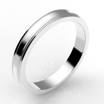 Alliance godron homme or 18 carats 3,5 mm