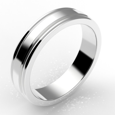 Alliance godron homme or 18 carats 5 mm