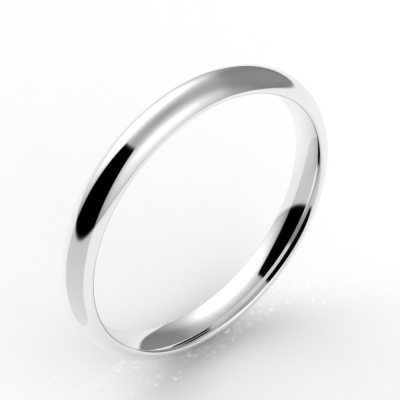 Alliance demi jonc 2,5 mm - or 18 carats