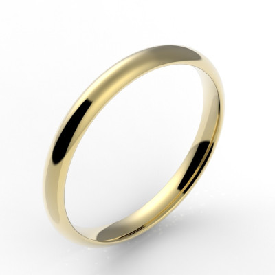 Alliance demi jonc 2,5 mm - or 18 carats