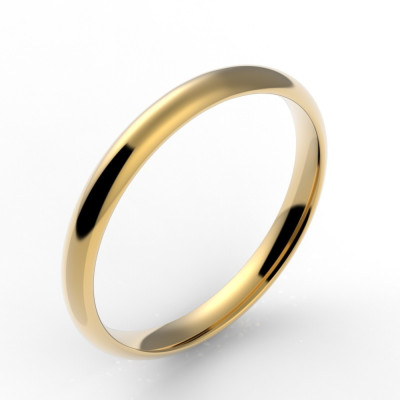 Alliance demi jonc 2,5 mm - or 18 carats