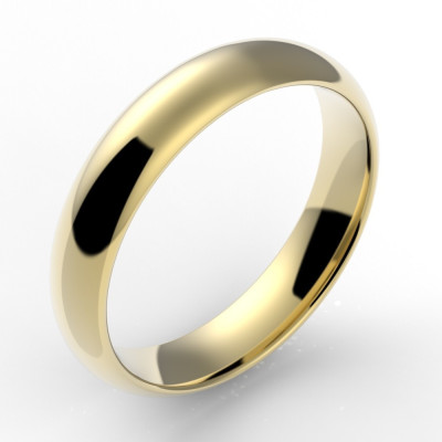 Alliance homme demi jonc 4,5 mm - or 18 carats