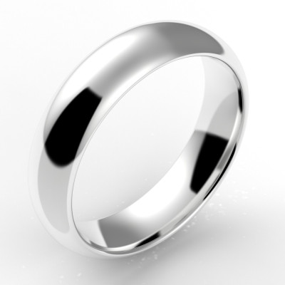 Alliance homme demi jonc 5,5 mm - or 18 carats