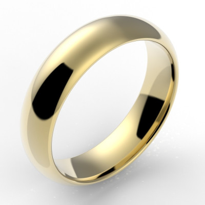 Alliance homme demi jonc 5,5 mm - or 18 carats