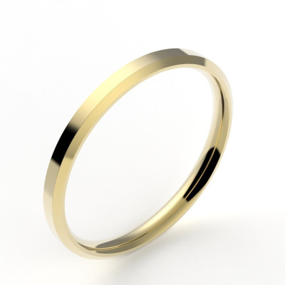 Alliance or Femme Pan 2,5 mm - or 18 carats