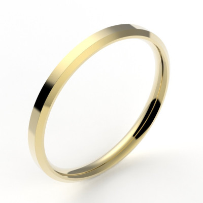 Alliance or Femme Pan 2 mm - or 18 carats